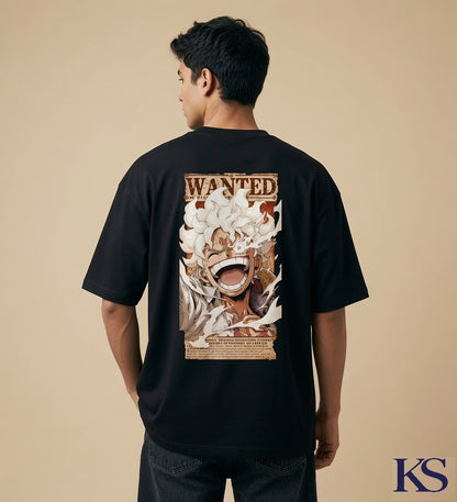 Luffy D. Monkey Gear 5 Wanted Unisex Oversized  T-Shirt