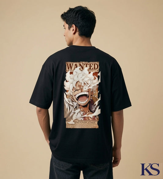 Luffy D. Monkey Gear 5 Wanted Unisex Oversized  T-Shirt