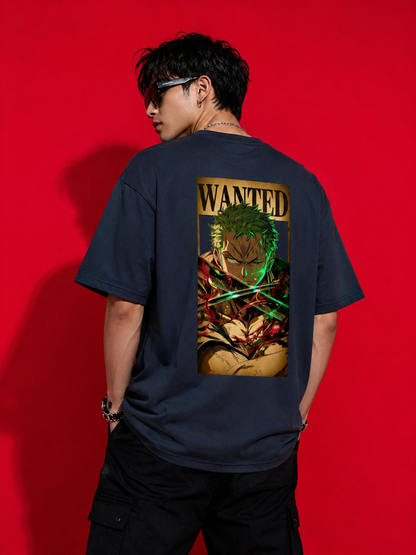 Roronoa Zoro Wanted Unisex Oversized T-Shirt