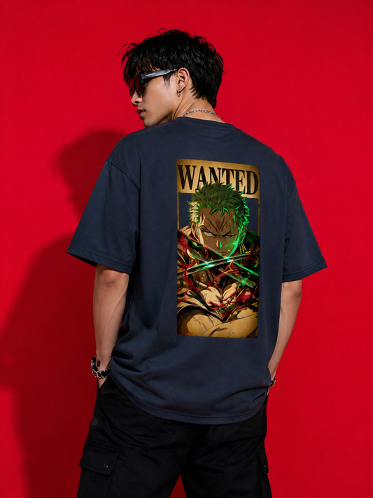 Roronoa Zoro Wanted Unisex Oversized T-Shirt