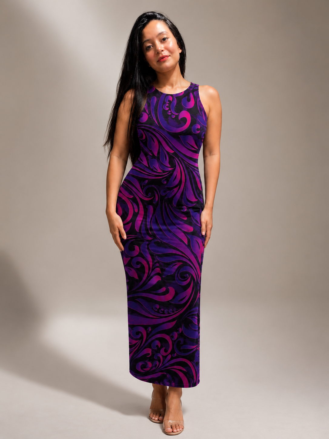 All Over Printed Bodycon Dress
