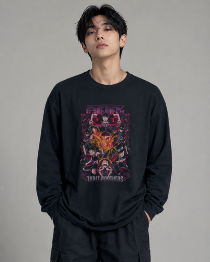 One Piece : Three Brothers Unisex Full Sleeve T-Shirt