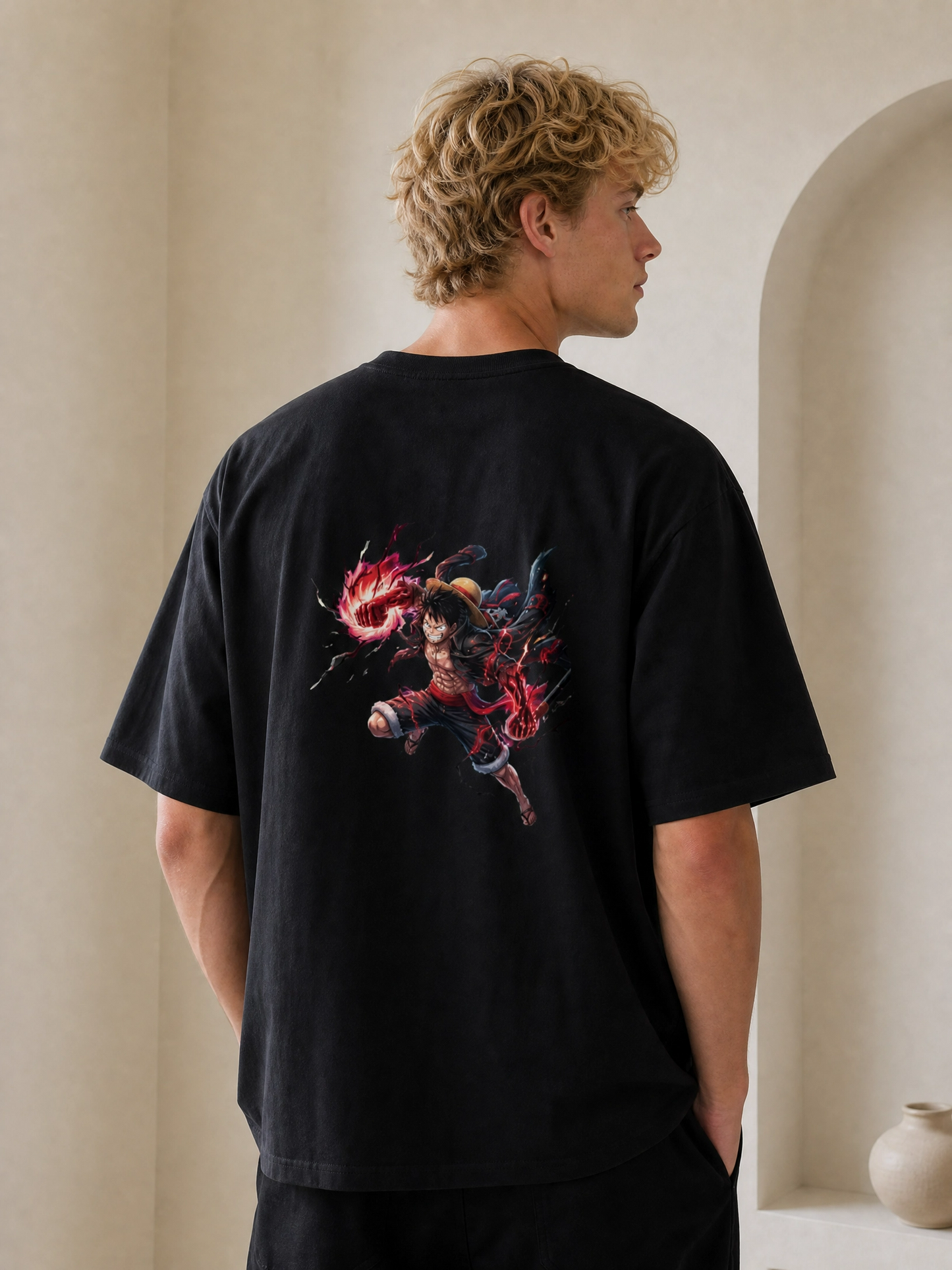 Luffy D. Monkey Storm Unisex Oversized  T-Shirt