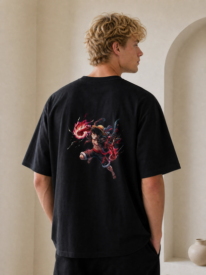 Luffy D. Monkey Storm Unisex Oversized  T-Shirt