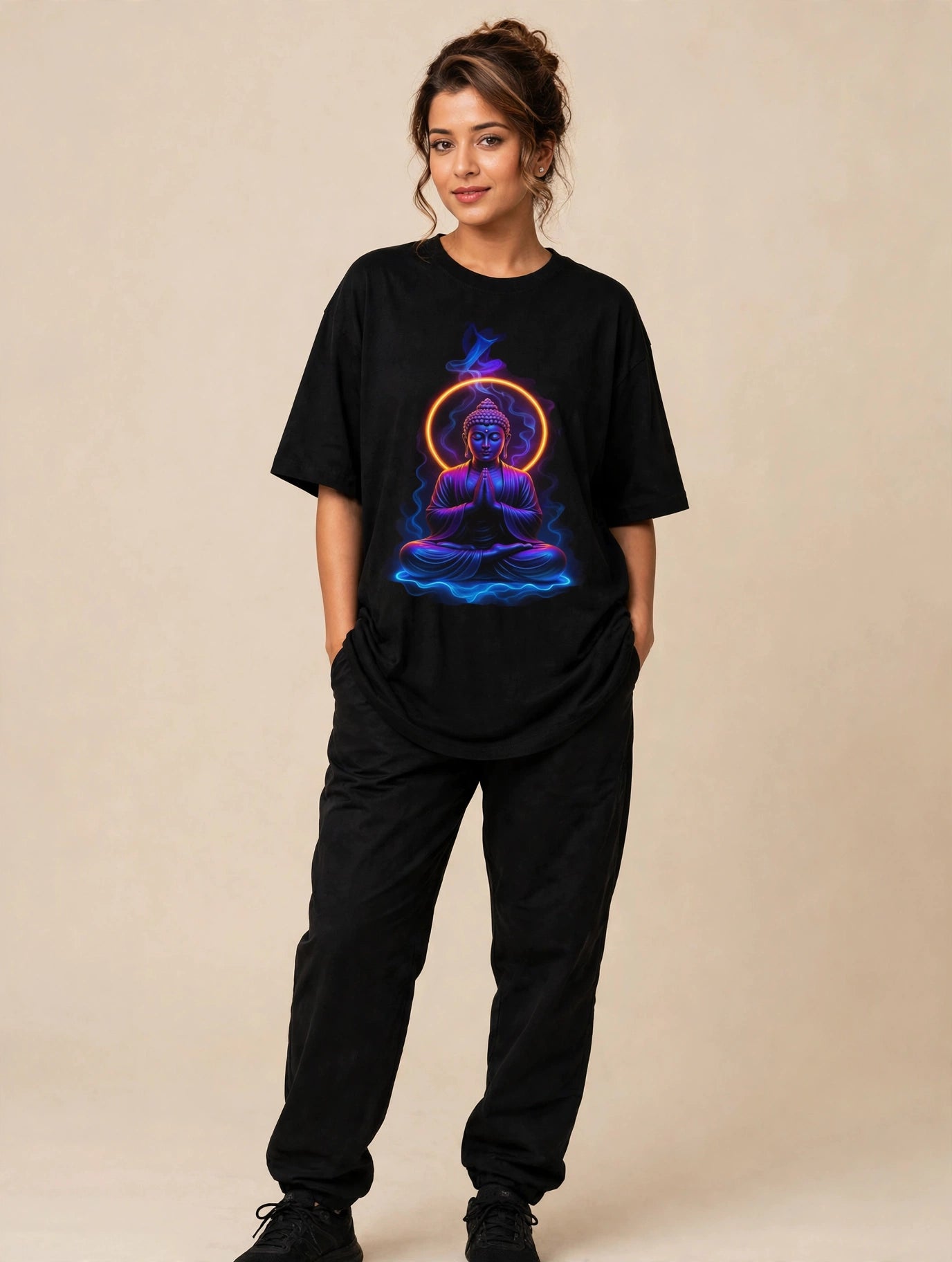 Psychedelic Buddha Unisex Oversized Standard T-Shirt