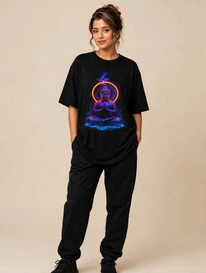 Psychedelic Buddha Unisex Oversized Standard T-Shirt